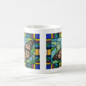 ステンドグラスの蝶マグ コーヒーマグカップ (中央)