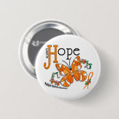 ステンドグラスの蝶多発性硬化 缶バッジ (正面&裏面)