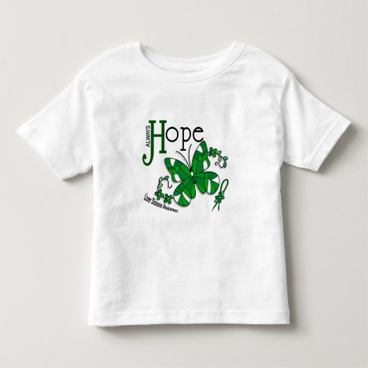 ステンドグラスの蝶肝臓病 トドラーTシャツ (正面)
