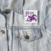 ステンドグラスの蝶膵臓癌 缶バッジ (インサイチュ)