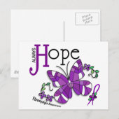 ステンドグラスの蝶　線維筋痛症 ポストカード (正面/裏面)