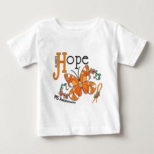 ステンドグラスの蝶MS ベビーTシャツ (正面)