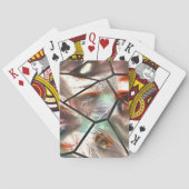 ステンドグラスの質感と真珠のような奇妙なモザイク トランプ (裏面)