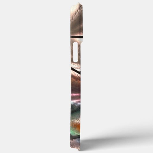 ステンドグラスの質感と真珠のような奇妙なモザイク Case-Mate iPhoneケース (裏面 / 右)