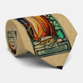 ステンドグラスの金ゴールド聖者アッシジのフランチェスコ ネクタイ (ロール)