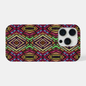 ステンドグラスの雰囲気 カラフルジュエルスパターン iPhoneケース (裏面横)