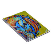 ステンドグラスの馬1のノート ノートブック (右側)