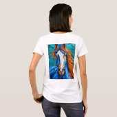 ステンドグラスの馬 Tシャツ (裏面フル)