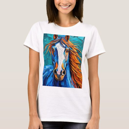ステンドグラスの馬 Tシャツ (正面)