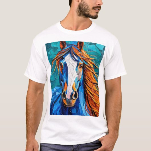 ステンドグラスの馬 Tシャツ (正面)