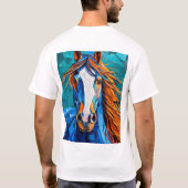 ステンドグラスの馬 Tシャツ (裏面)