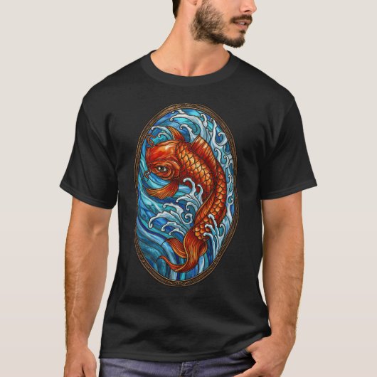 ステンドグラスの鯉 Tシャツ (正面)