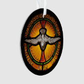 ステンドグラスの鳩 オーナメント (正面)