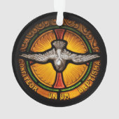 ステンドグラスの鳩 オーナメント (裏面)