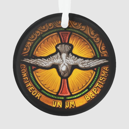 ステンドグラスの鳩 オーナメント (裏面)