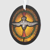 ステンドグラスの鳩 オーナメント (正面)