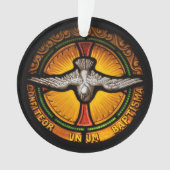 ステンドグラスの鳩 オーナメント (正面)