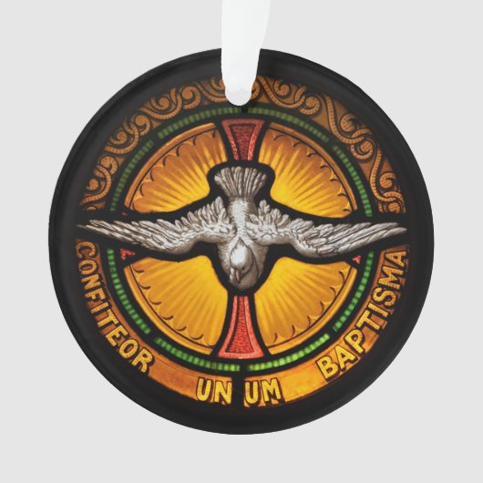 ステンドグラスの鳩 オーナメント (正面)