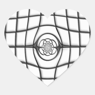 ステンドグラスの(軽い)ステッカー ハートシール