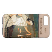 ステンドグラスのJustice Portrait威厳のあるな女性 Case-Mate iPhoneケース (裏面(横))