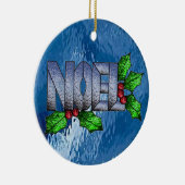ステンドグラスのNoel セラミックオーナメント (右)