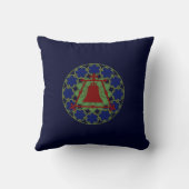 ステンドグラスのRaincrossのフルーアのデザイン クッション (裏面)