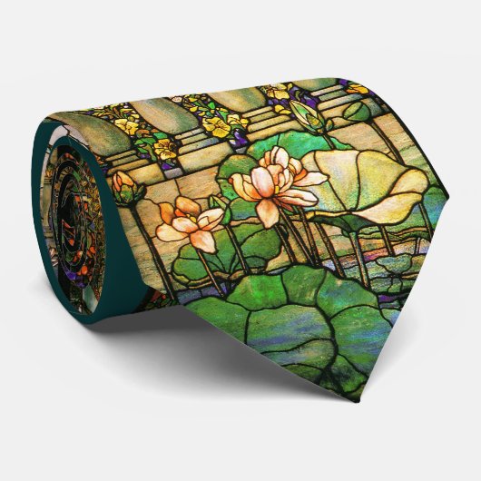 ステンドグラスのTiffanyのオウムのタイ ネクタイ (ロール)