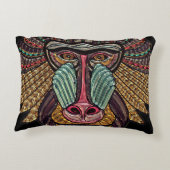 ステンドグラスはアフリカの動物の芸術を見る アクセントクッション (裏面)