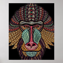 ステンドグラスはアフリカの動物の芸術を見る