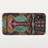 ステンドグラスはアフリカの動物の芸術を見る Case-Mate iPhoneケース (裏面(横))