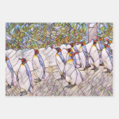 ステンドグラスは冬のクリスマスにかわいい ラッピングペーパーシート (正面3)