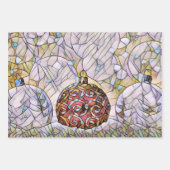 ステンドグラスは冬のクリスマスにかわいい ラッピングペーパーシート (正面2)