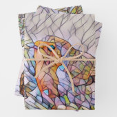 ステンドグラスは冬のクリスマスにかわいい ラッピングペーパーシート (インサイチュ)