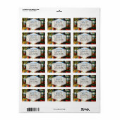 ステンドグラスは女性が座って見える。 ラベル (フルシート)