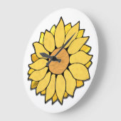 ステンドグラスひまわり時計 ラージ壁時計 (傾斜)