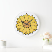 ステンドグラスひまわり時計 ラージ壁時計 (ホーム)