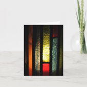 ステンドグラスろうそく灯クリスマスカード シーズンカード (正面)