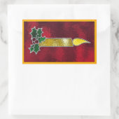 ステンドグラスろうそく 長方形シール (バッグ)