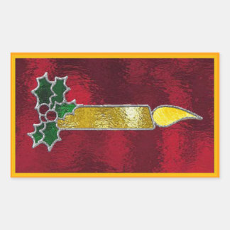 ステンドグラスろうそく 長方形シール