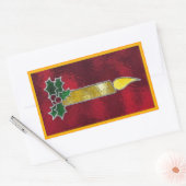 ステンドグラスろうそく 長方形シール (封筒)