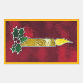 ステンドグラスろうそく 長方形シール