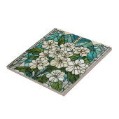 ステンドグラスアジサイイラストレーション タイル (側面)