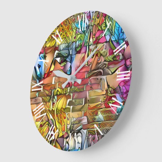 ステンドグラスアモダンートコレクション ラージ壁時計 (傾斜)