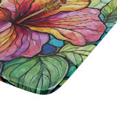 ステンドグラスアートハイビスカス カッティングボード (角)