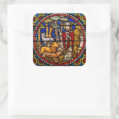 ステンドグラスアート教会の窓シール スクエアシール (バッグ)