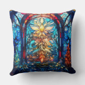 ステンドグラスアート装飾用クッション – ホリデーフローラ クッション (裏面)