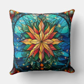 ステンドグラスアート装飾用クッション – ホリデーフローラ クッション (裏面)