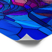 ステンドグラスイエスキリストポートレート ポスター (角)