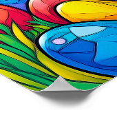 ステンドグラスイエスクリスチャン・イースター ポスター (角)