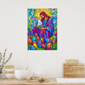 ステンドグラスイエスクリスチャン・イースター ポスター (キッチン)